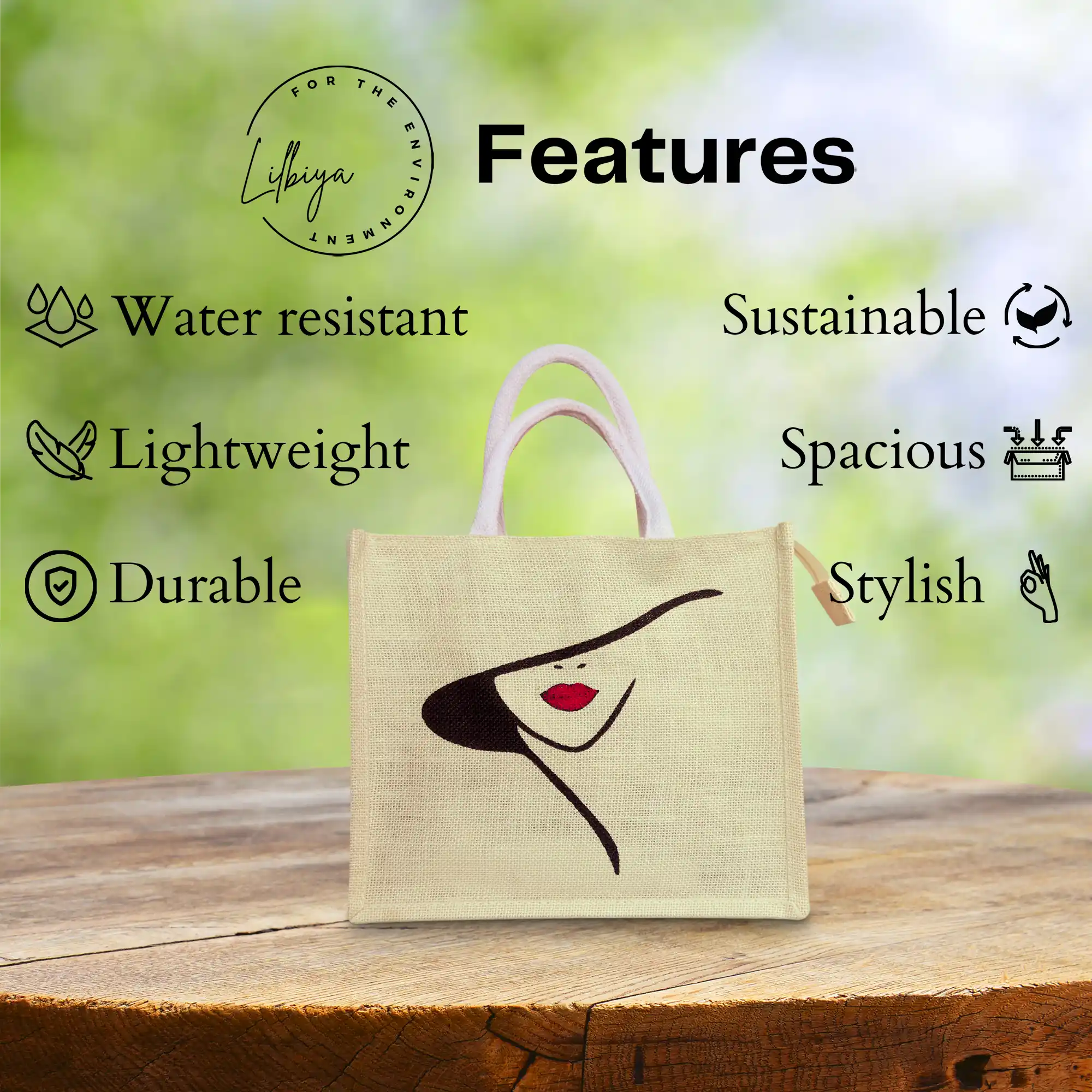 Jute Bag Size Height 12 x Length 12 inch These Printed Jute Bags online are  reusable